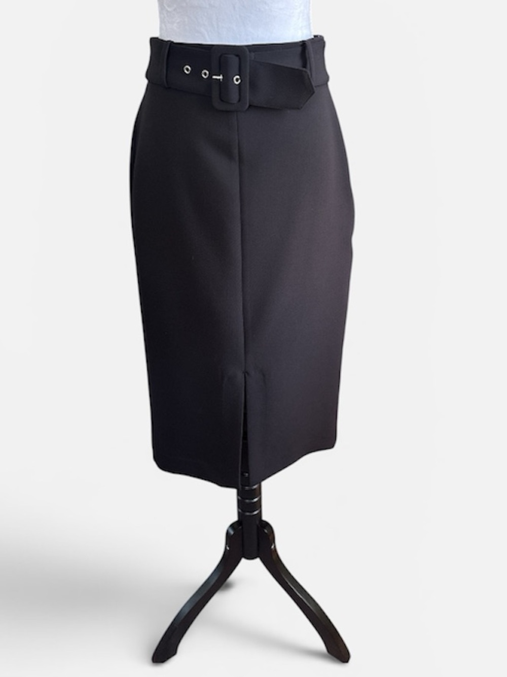 Nine West Black Pencil Skirt with Waist Belt